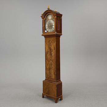 A mahogany veneered grandfather clock by John Parkes London.