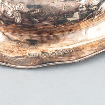 CG Hallberg, kandelabrar, ett par, silver, barockstil, Stockholm 1955.