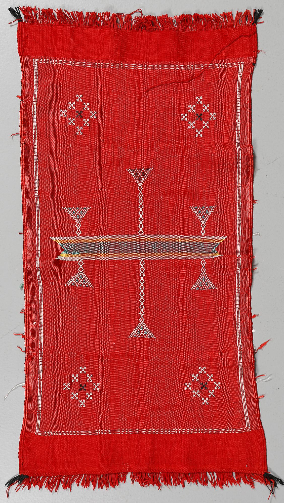 MATTOR, 2 st, silke, Kelim, Nordafrika, sent 1900-tal.