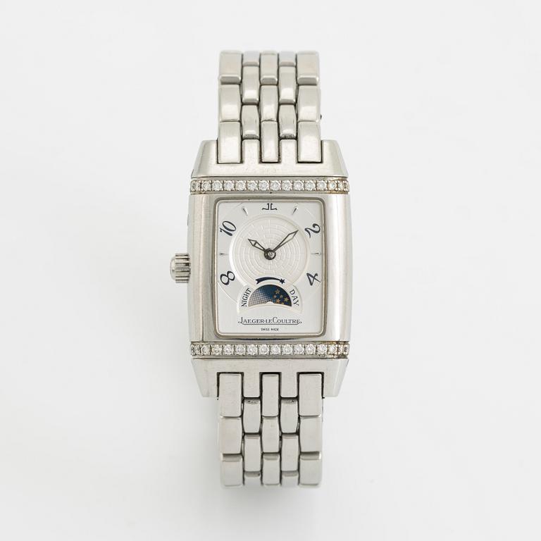 Jaeger-LeCoultre, Reverso Gran´Sport, Duo, "Diamond Bezel", armbandsur, 25 x 27 (38,5) mm.