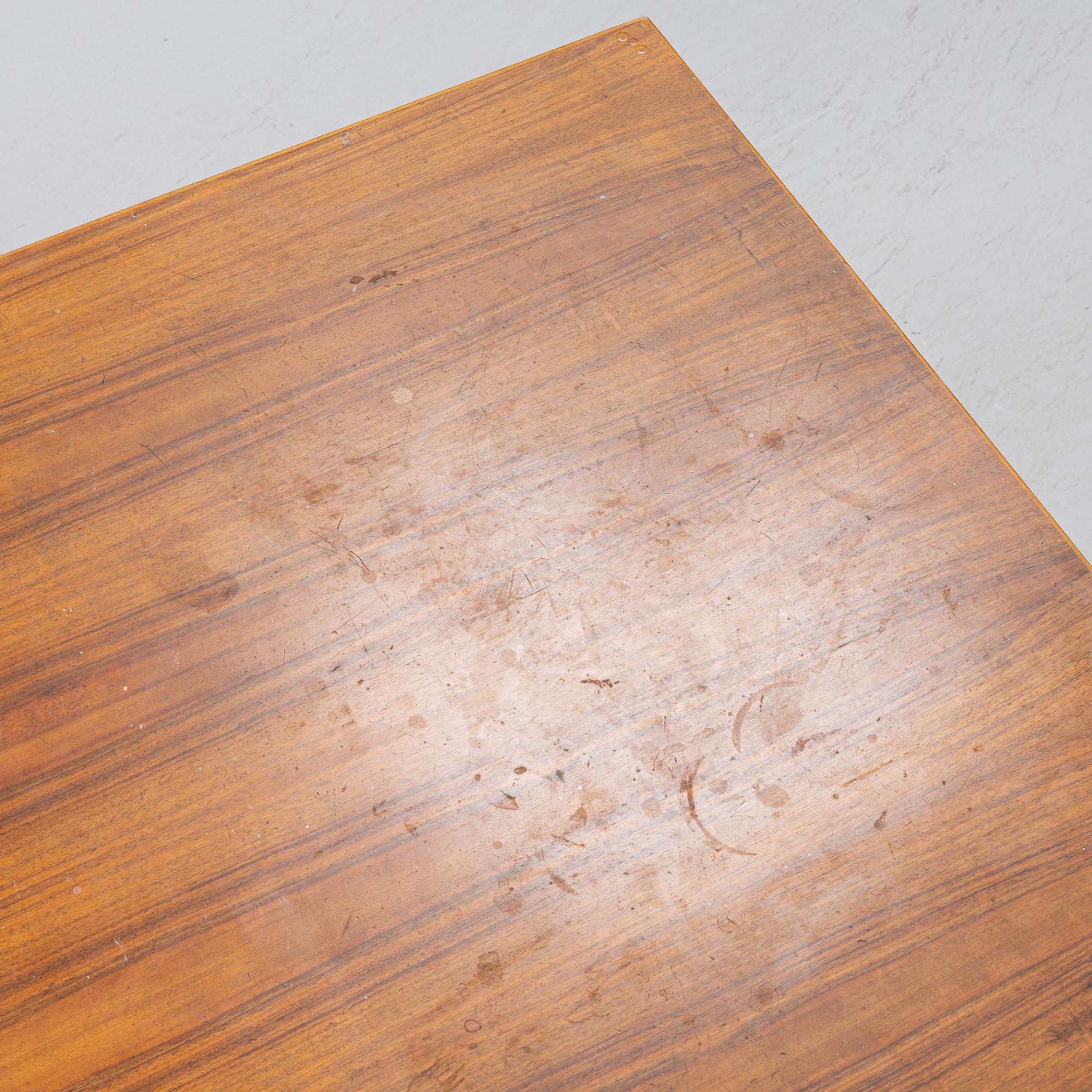 Florence Knoll, a model 590-036 walnut-veneered desk, by Nordiska Kompaniet in Sweden for Knoll International, 1962.