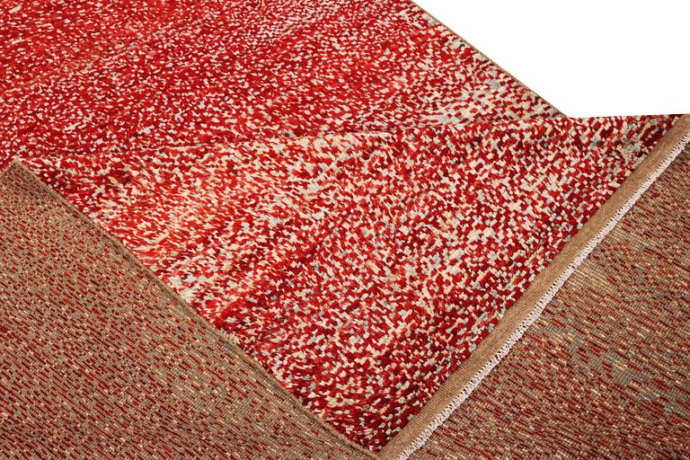 A moroccan carpet, modern design, c. 308 x 194 cm.