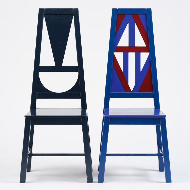 Mårten Andersson, a set of six chairs, "Från gryning till natt" (From Dawn to Night), 1998.