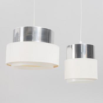 Uno & Östen Kristiansson, two 'Cylindus' ceiling lights, Luxus, Vittsjö.