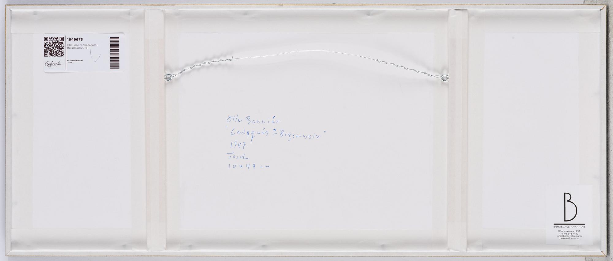 Olle Bonniér, "Cadaqués - Bergsmassiv".