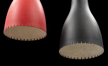A pair of ceiling laps by Bent Karlby, Lyfa, Denmark, 1950s.