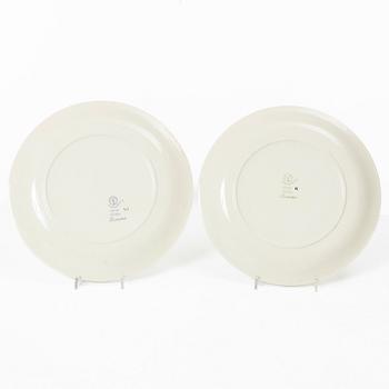 Stig Lindberg, four creamware plates, 'Löja', Gustavsberg, Sweden.