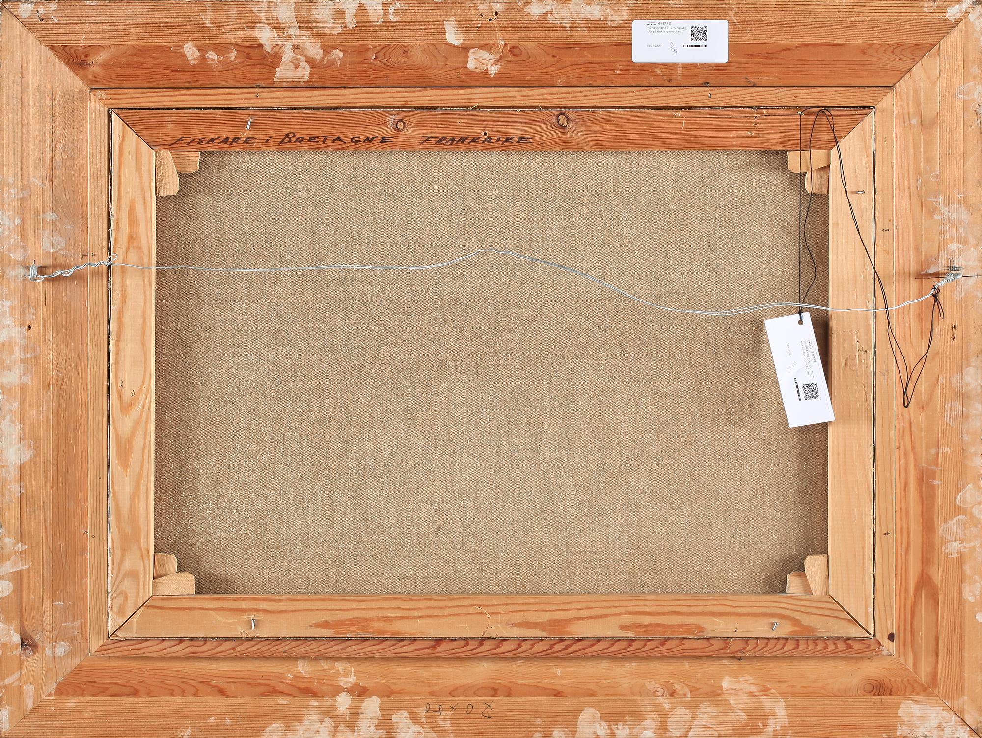 BROR FORSELL, olja på duk, signerad.