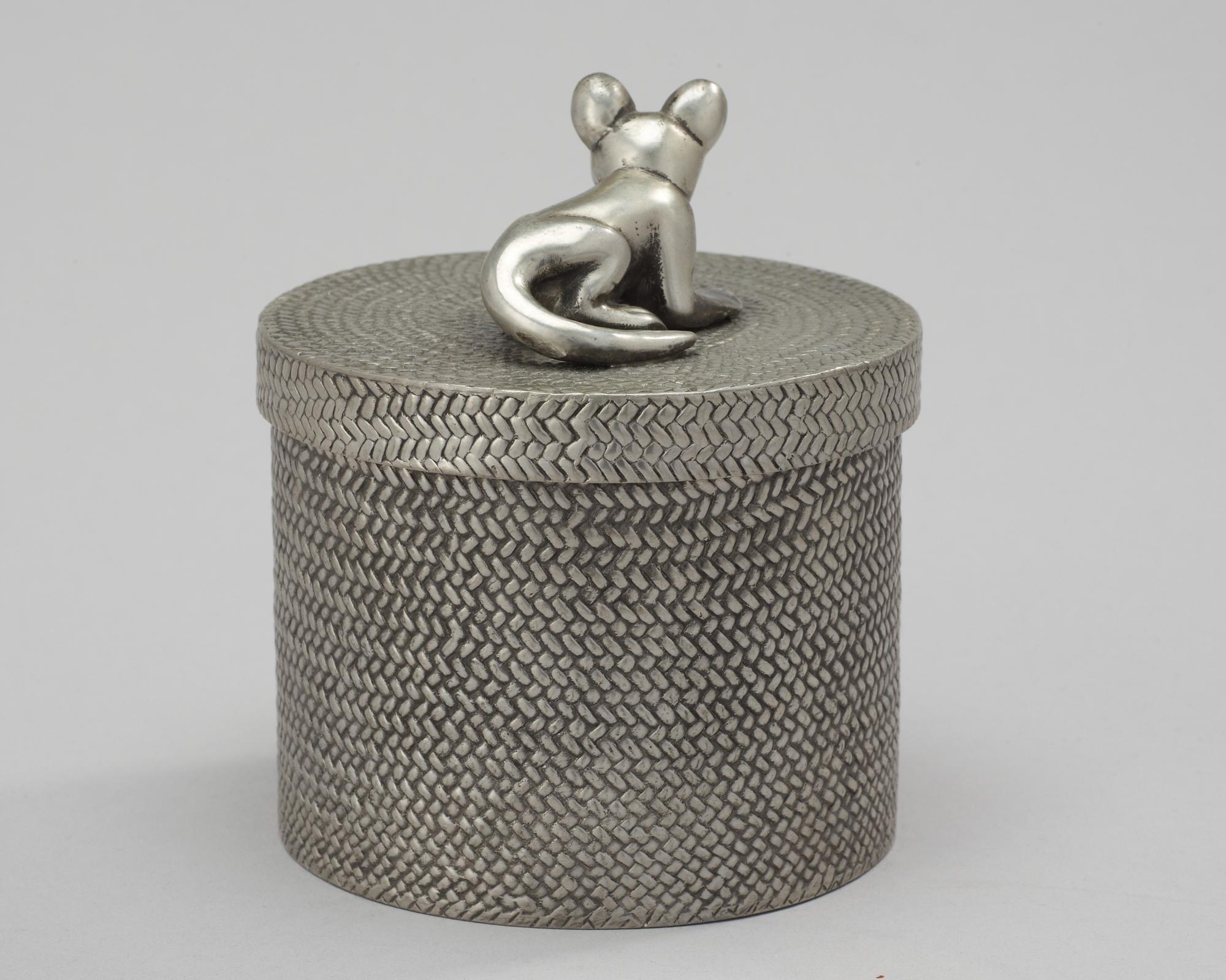 An Estrid Ericson pewter box with cover by Svenskt Tenn.