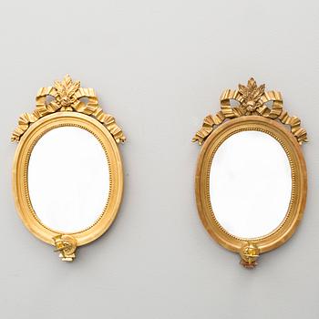SPEGELLAMPETTER, ett par, gustaviansk stil, 1900-tal.