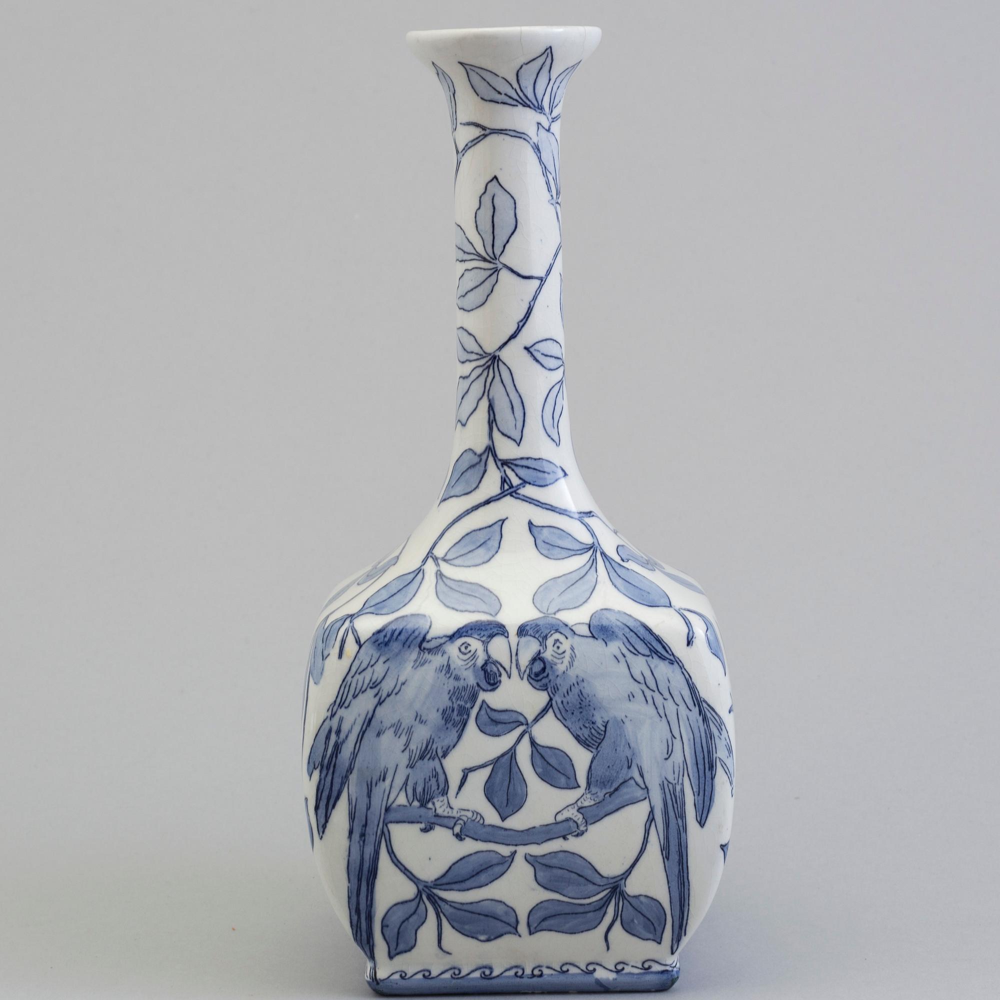 A creamware vase designed by Alf Wallander for Rörstrand.