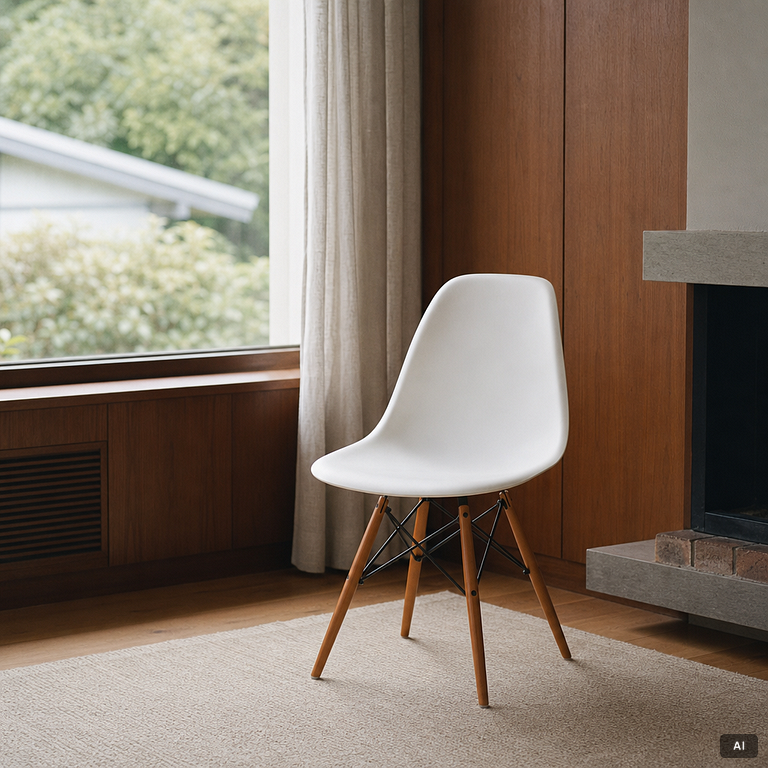 Charles & Ray Eames, stolar, ett par, "Plastic chair DSR", Vitra,