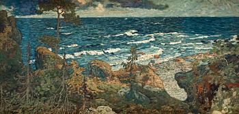 Helmer Osslund, Evening by the Sea, Ångermanland.