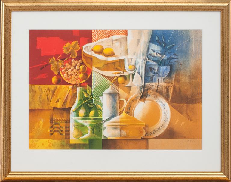 JOSEP BAQUÉS, färglitografi, signerad och numrerad 21/250.
