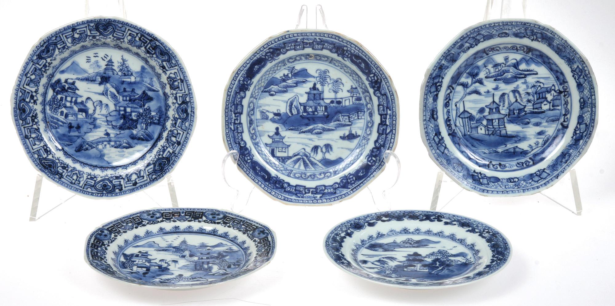 ASSIETTER, 25 st, porslin, Kina, 1700-tal.