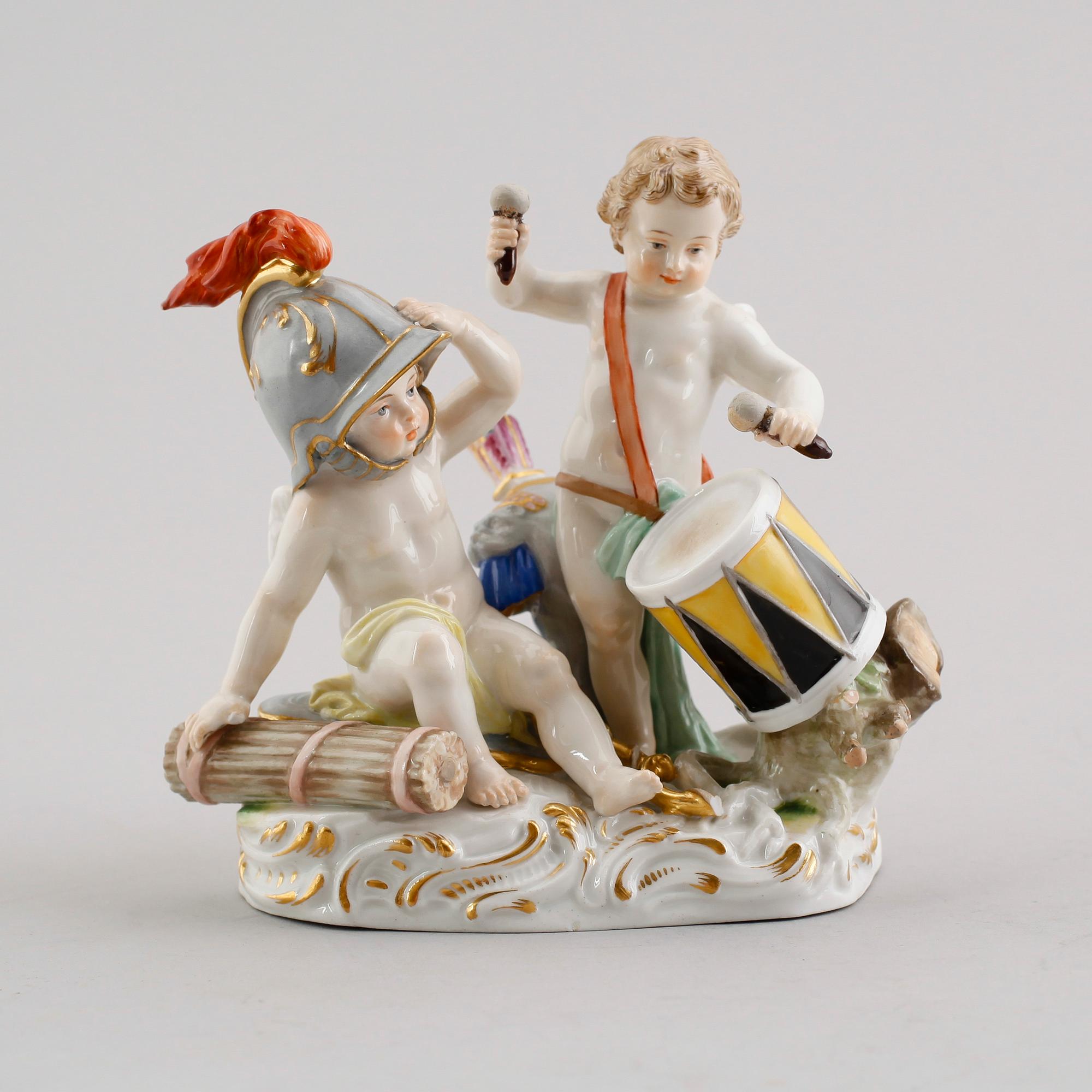 FIGURGRUPP, porslin, Meissen, 1900-talets första hälft.