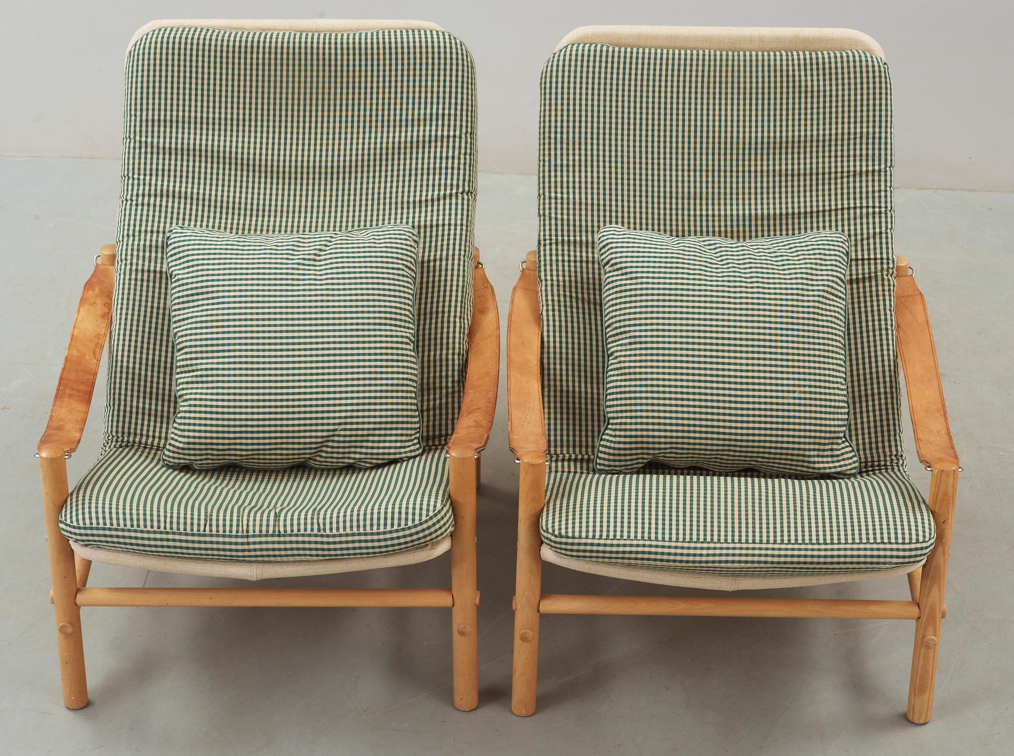 FÅTÖLJER, ett par, "Junker", design Bror Boije, Dux.