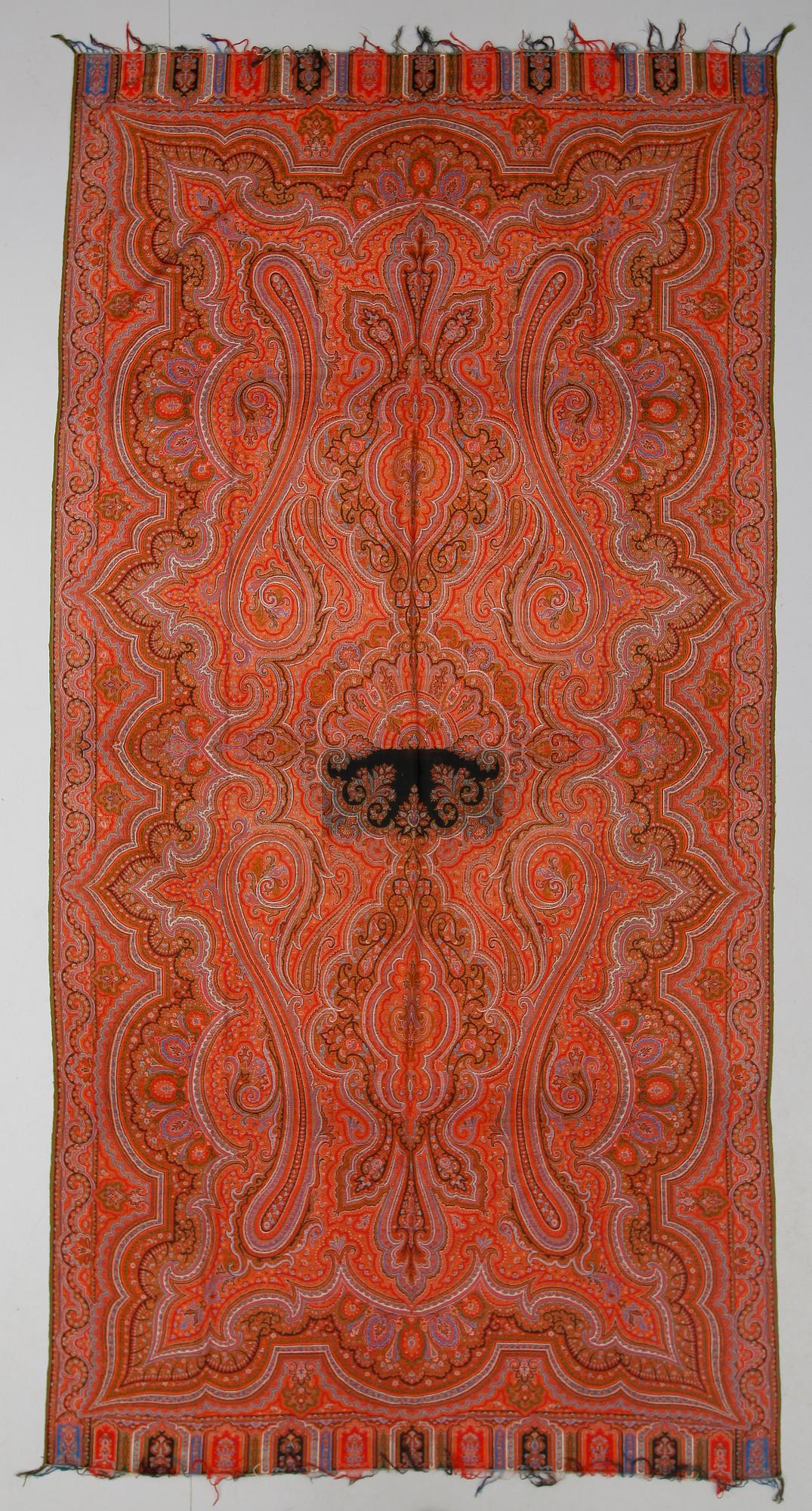 VÄVNAD, paisley, sent 1800/tidigt 1900-tal.