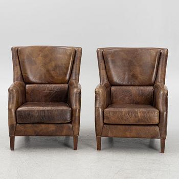 Clubfåtöljer, ett par, 1900-talets andra hälft.