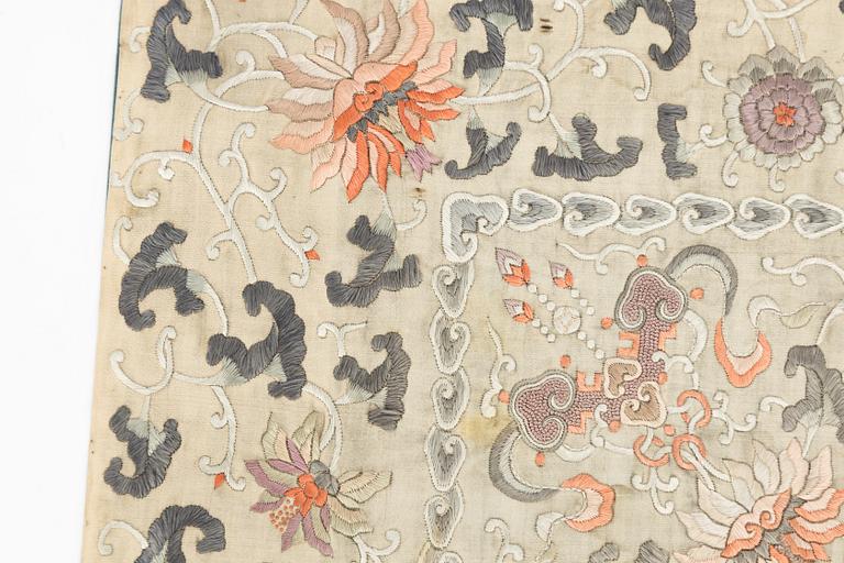 Silk embroidery, China, late Qing, circa 1900.