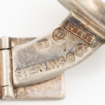 Cufflinks, three pairs, silver, Terrs.