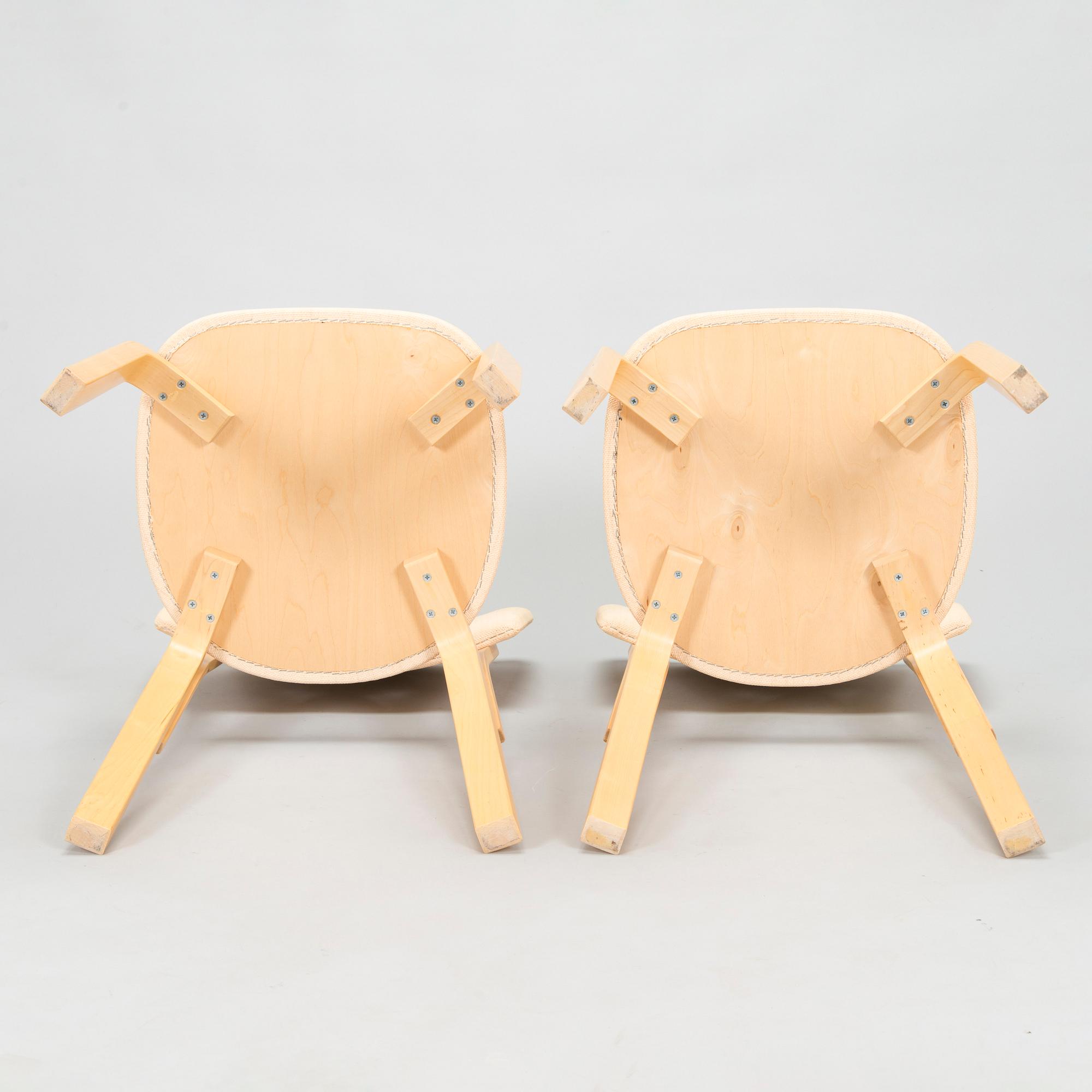 Alvar Aalto, stolar, 4 st, modell 63, Artek, 1900-talets slut.