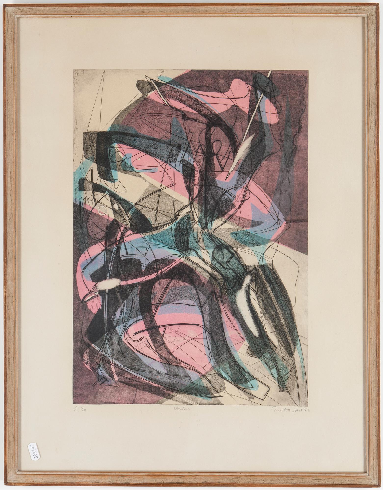 STANLEY WILLIAM HAYTER, etsning, signerad och daterad 53, numrerad 3/10.