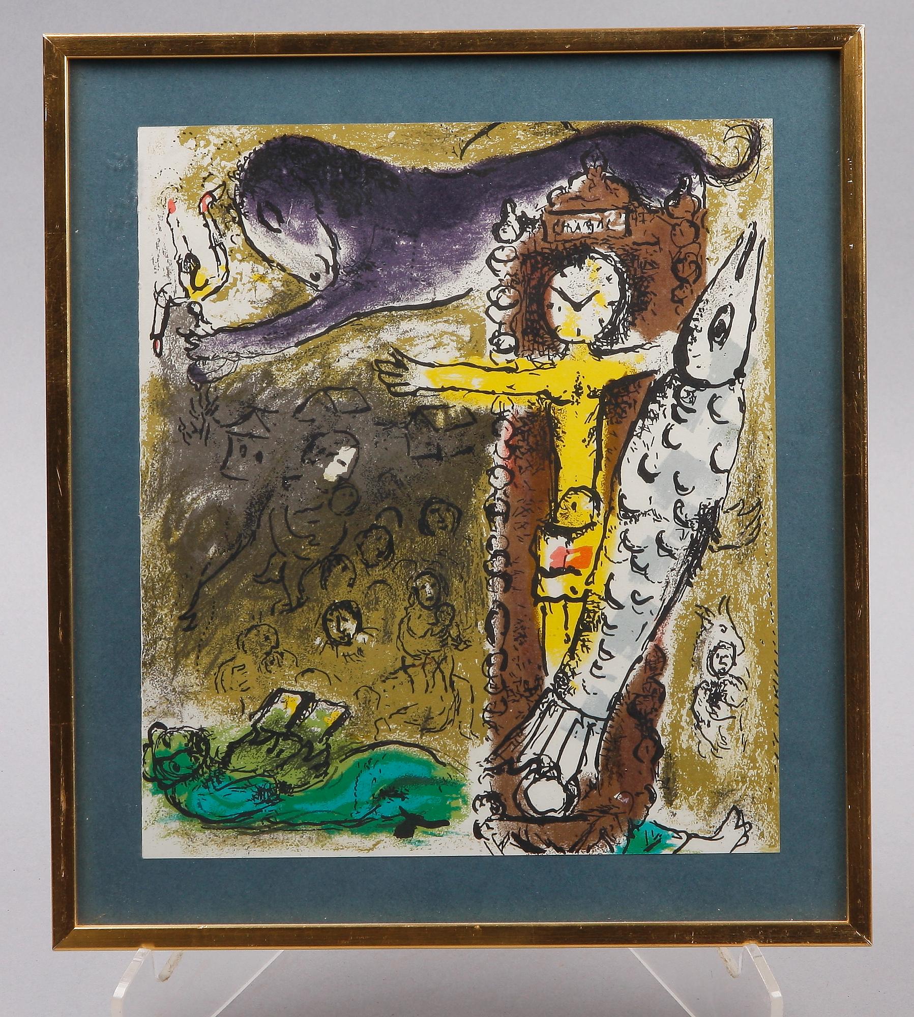 MARC CHAGALL, efter, litografiskt tryck.