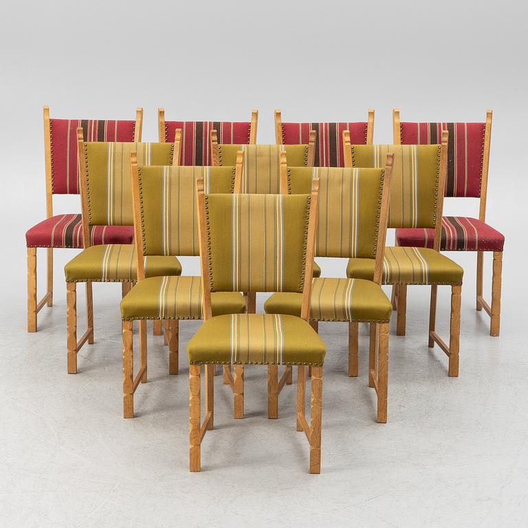 Henning Kjaernulf, matbord  med 10 stolar, 1960/70-tal.