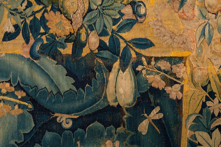 A tapestry, "Feuilles de choux", tapestry weave, third quarter 16th century, Flanders, probably Audenarde.