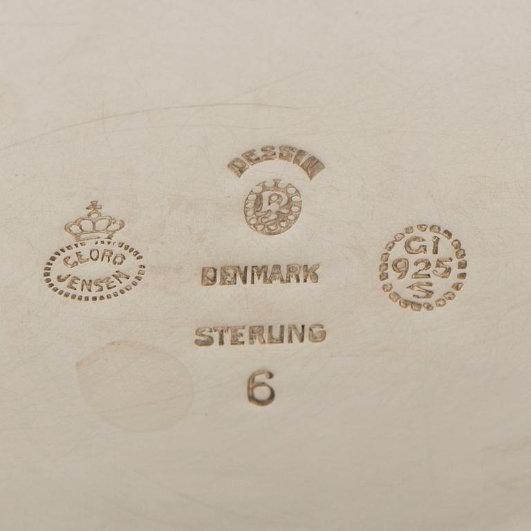 JOHAN ROHDE, skål på fot, sterling silver, Georg Jensen, Danmark, 1925-32.