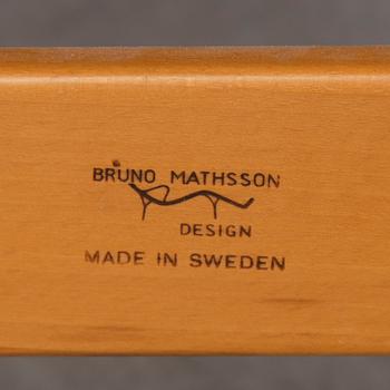 Bruno Mathsson, a 'Pernilla' armchair and a stool, Karl Mathsson, Värnamo, 1950's/60's.
