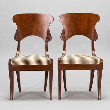 A pair of Russian Empire chairs from mid 19th century.