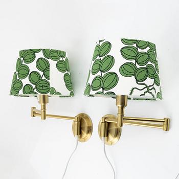 A pair of wall lights, late 20th Century.