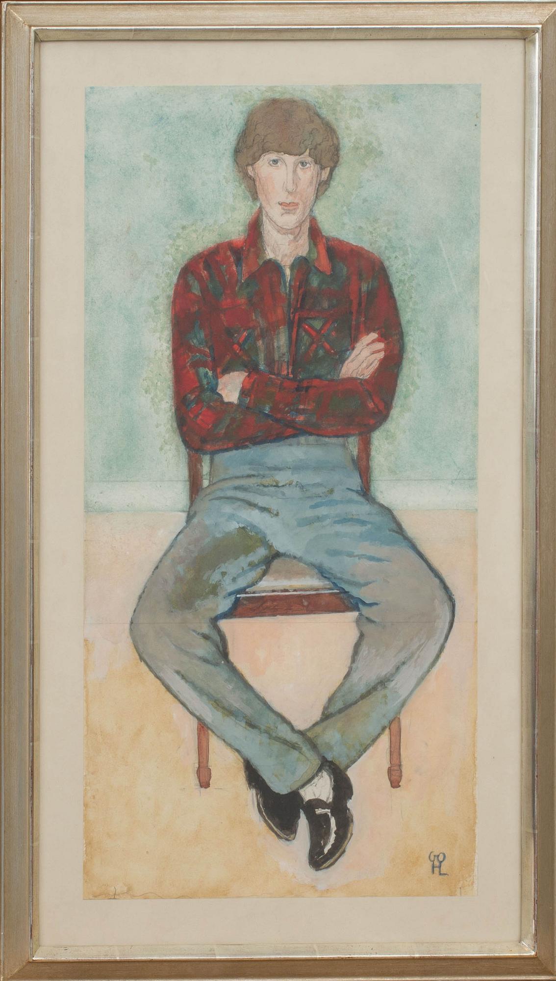 HILDING LINNQVIST, akvarell, monogramsignerad.