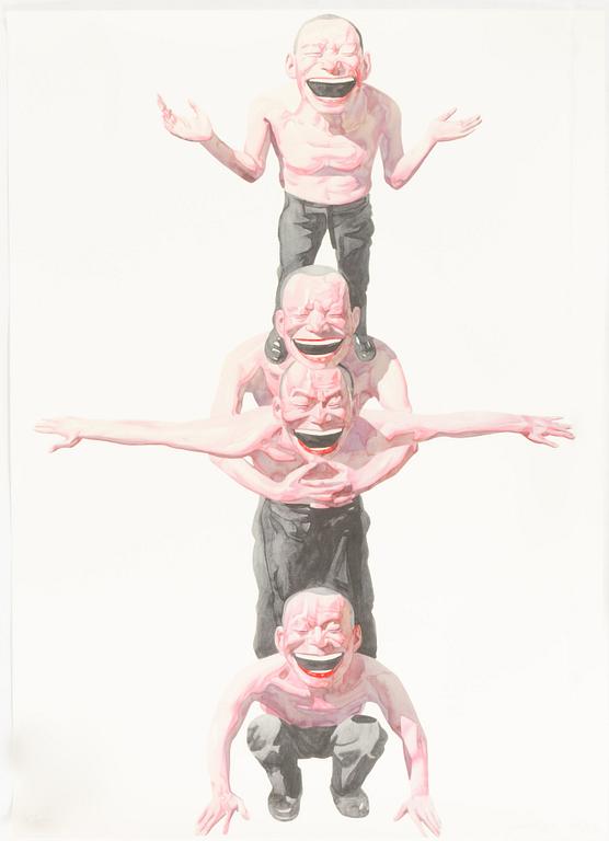 Yue Minjun, Untitled (Smile-ism No. 2): One Smile Elevates Us All.