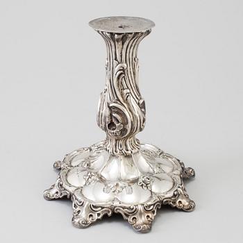 CHRISTIAN HAMMER, fot till skål, silver, Stockholm, 1852. Tot vikt  ca 493 gram.