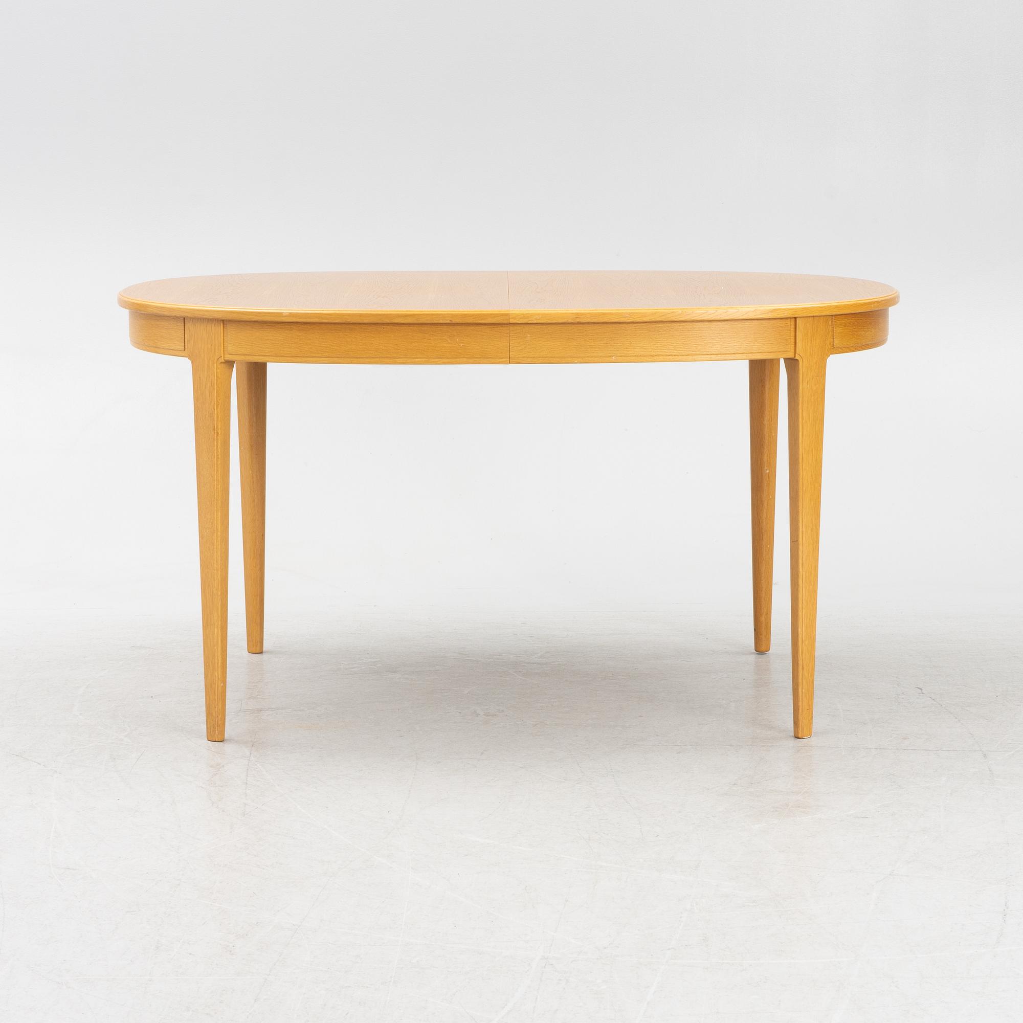 Carl Malmsten, dining table "Herrgården", and chairs, 6 pcs, "Ambassadör".