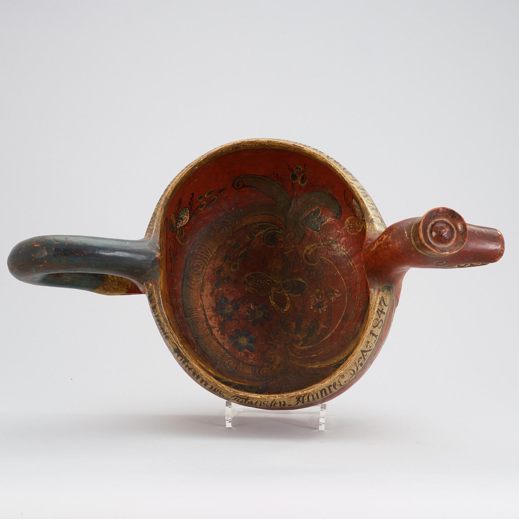 A Norwegian bowl dated 1847.