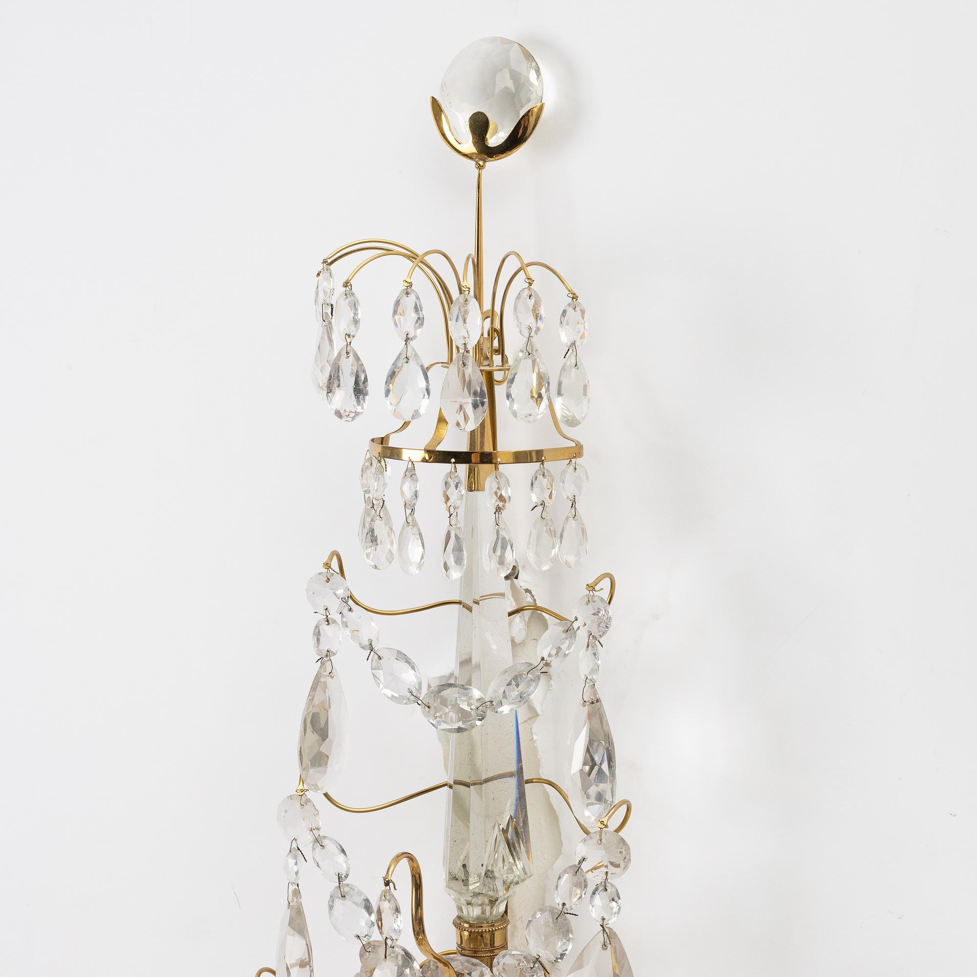 Wall lights, a pair, Gustavian style, 20th century.