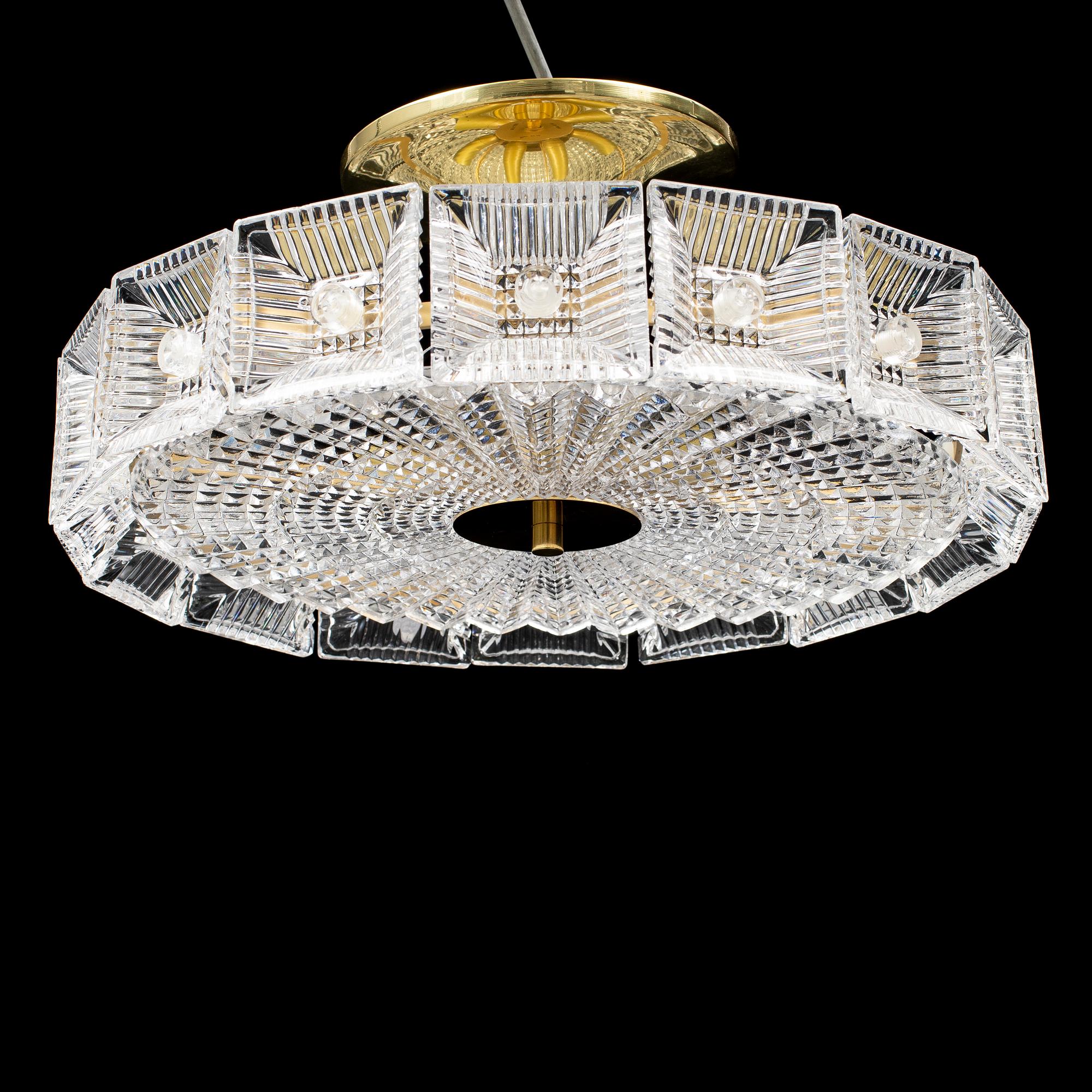 CARL FAGERLUND, taklampa, Orrefors.