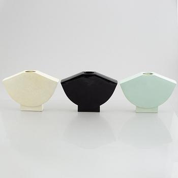 Margareta Hennix, a set of three stoneware vases, Gustavsberg Studio, Sweden 1988.