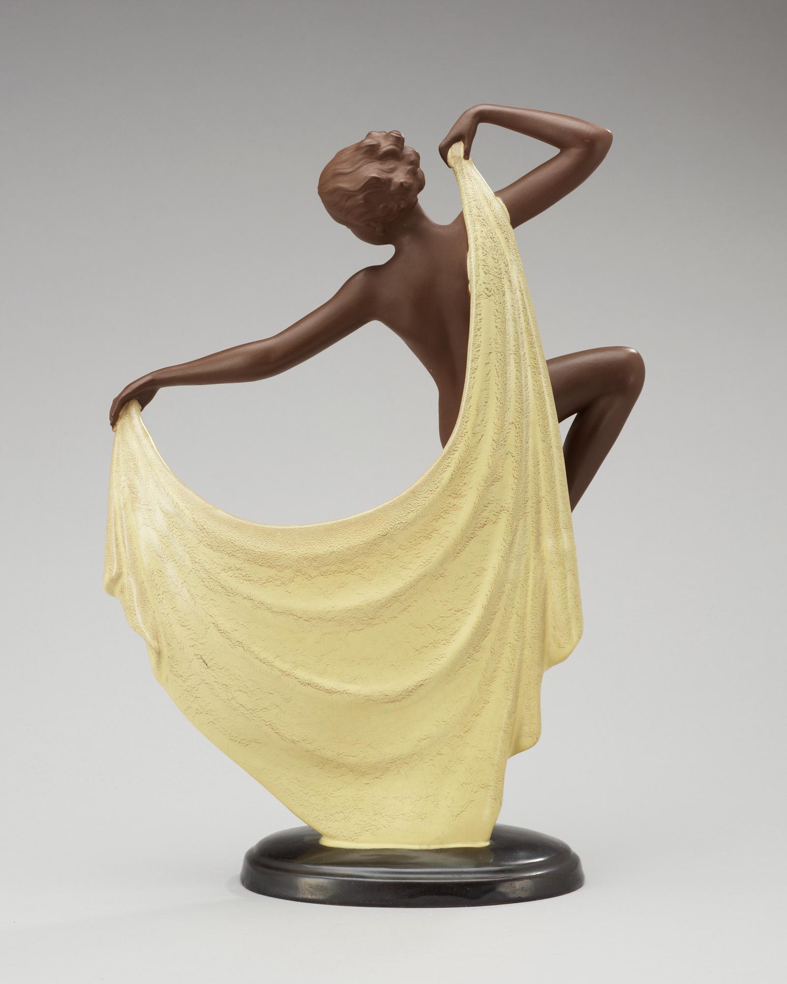 A Josef Lorenzl 'Adagio' glazed terracotta figure, Goldscheider, West Germany 1953-60.