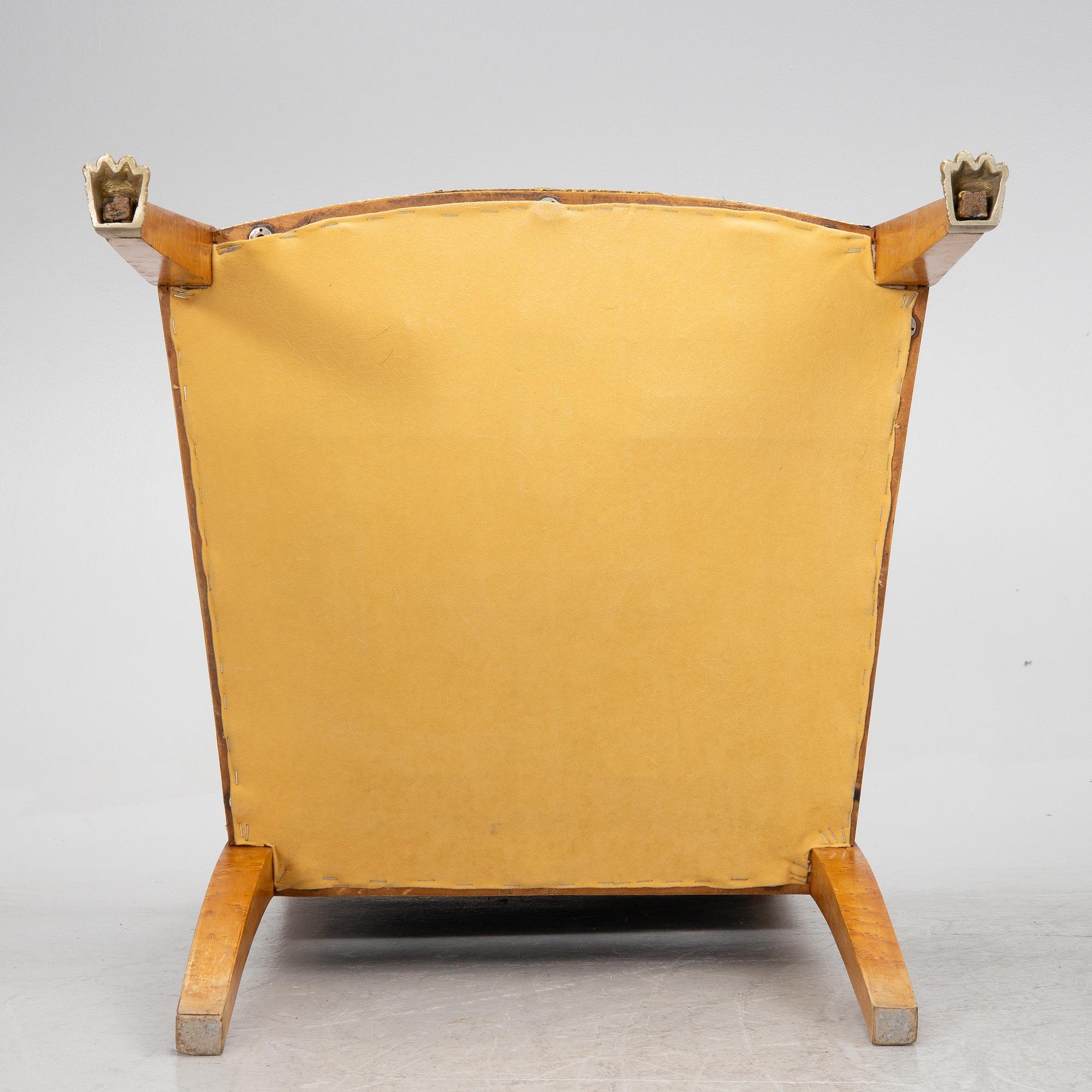 Salon group, 6 pieces, Empire style, around 1900.