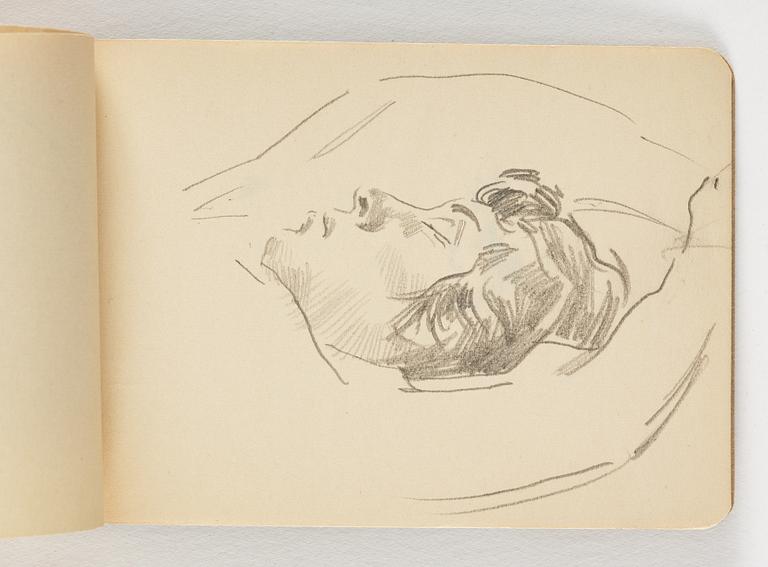 Lotte Laserstein, 10 små skissblock med teckningar.