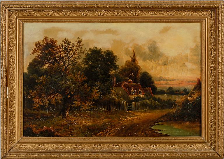 OKÄND KONSTNÄR, olja på duk, England, 1800-tal.