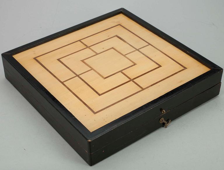 SPELBRÄDE, samt SCHACKPJÄSER, sekelskiftet 1800/1900-tal.