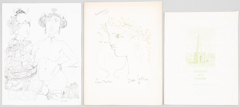 Books and menus of French gastronomy.