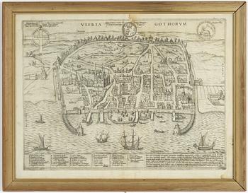 Map, "Visby of the Goths", early 16th century.