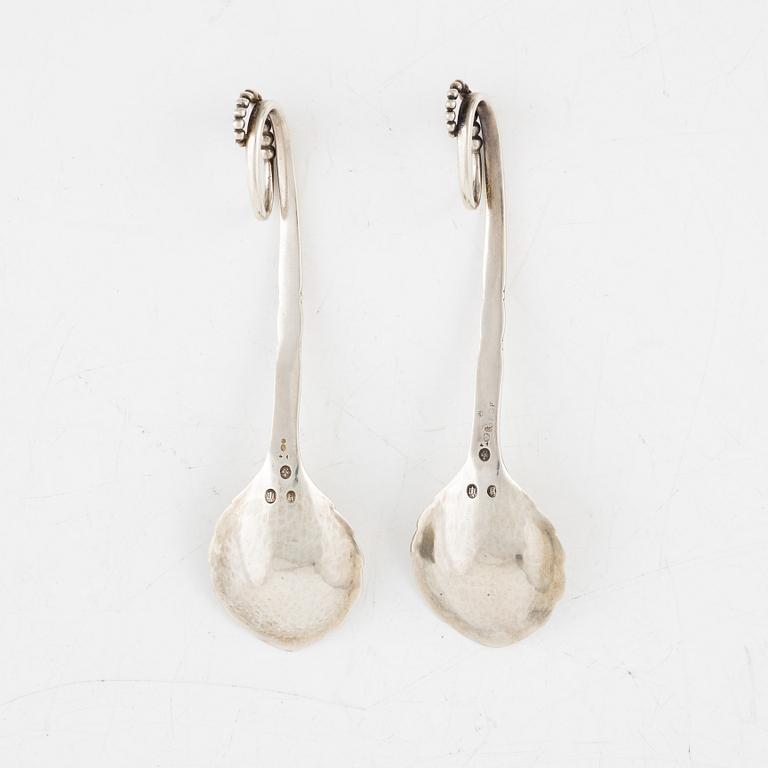 Georg Jensen, a pair of silver spoons, Denmark, 1924. .